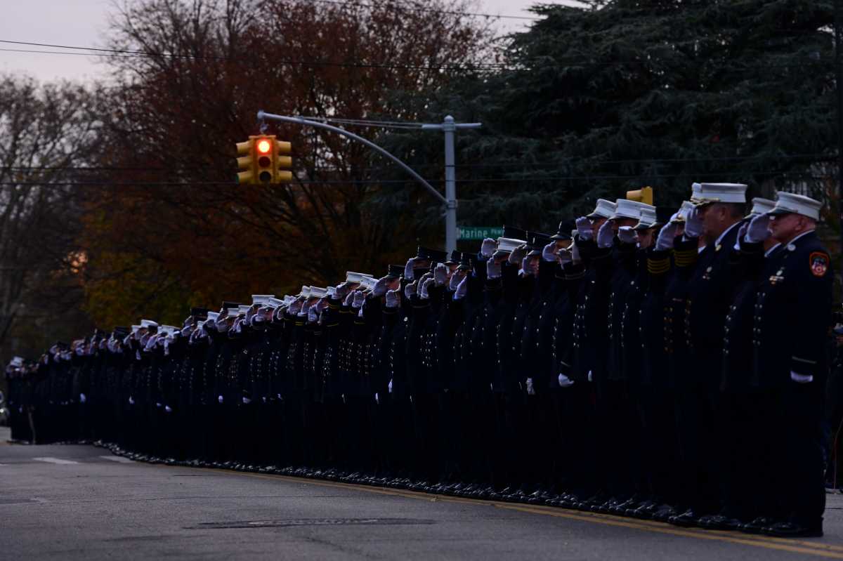 Members of the FDNY paid tribute to Patrick Brady at his wake in Brooklyn.