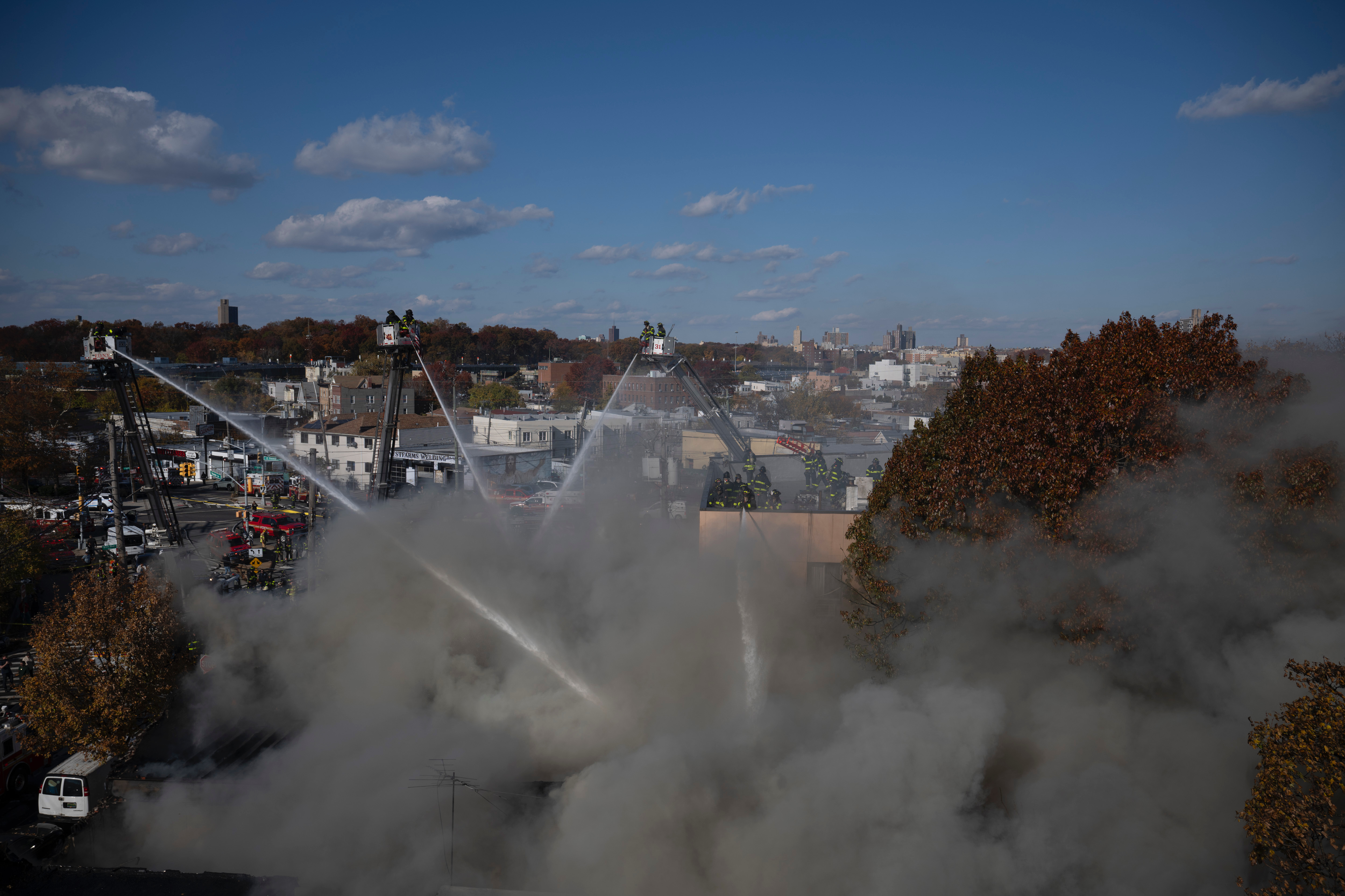 Firefighters battle five-alarm fire in Bronx apartment building 10
