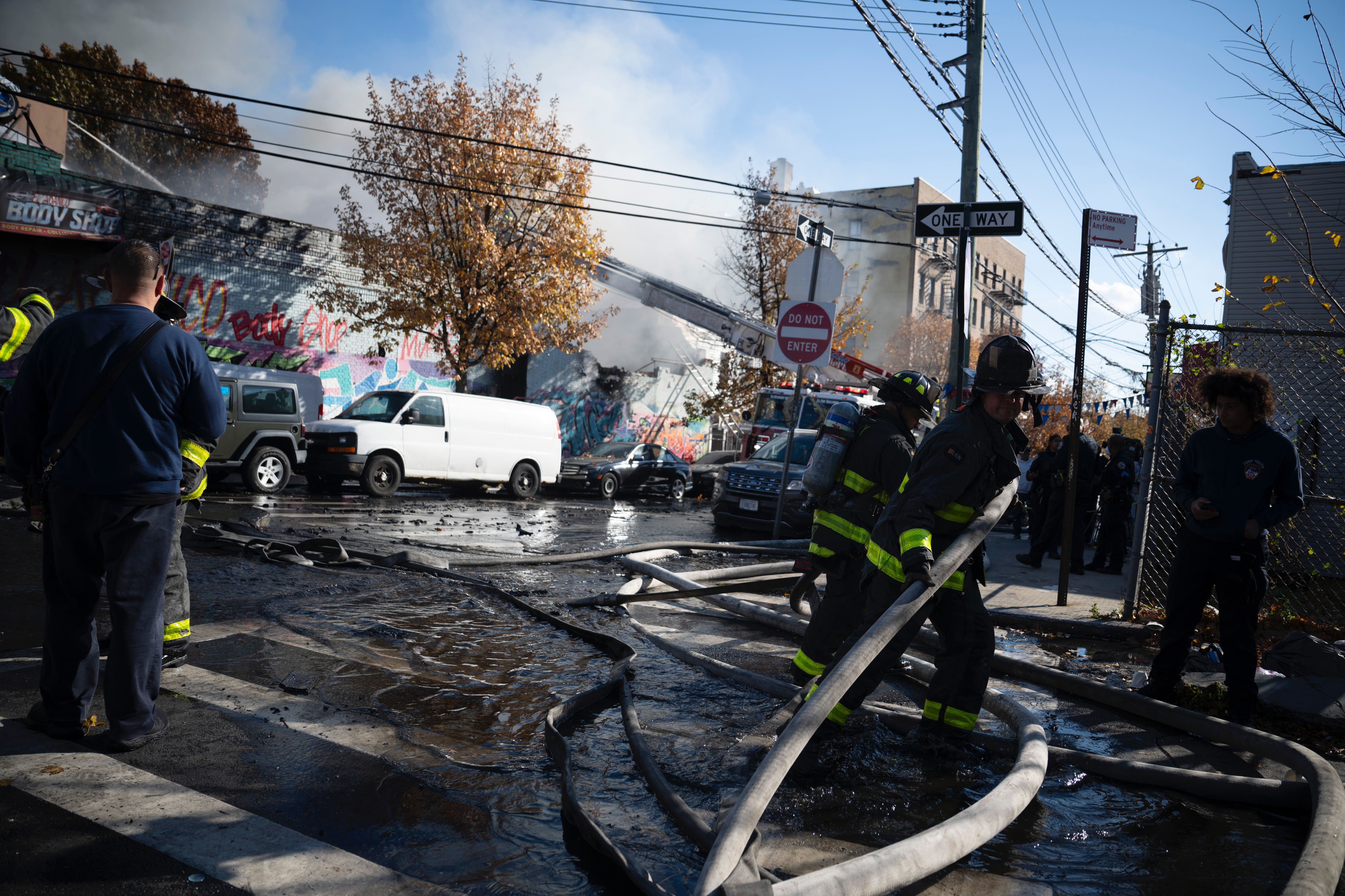 Firefighters battle five-alarm fire in Bronx apartment building 13
