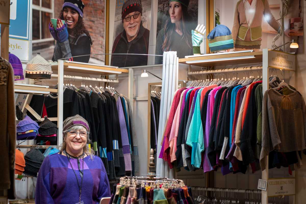 Ekologic is one of the many vendors subway riders can find at the Grand Central Holiday Fair at Grand Central Terminal.