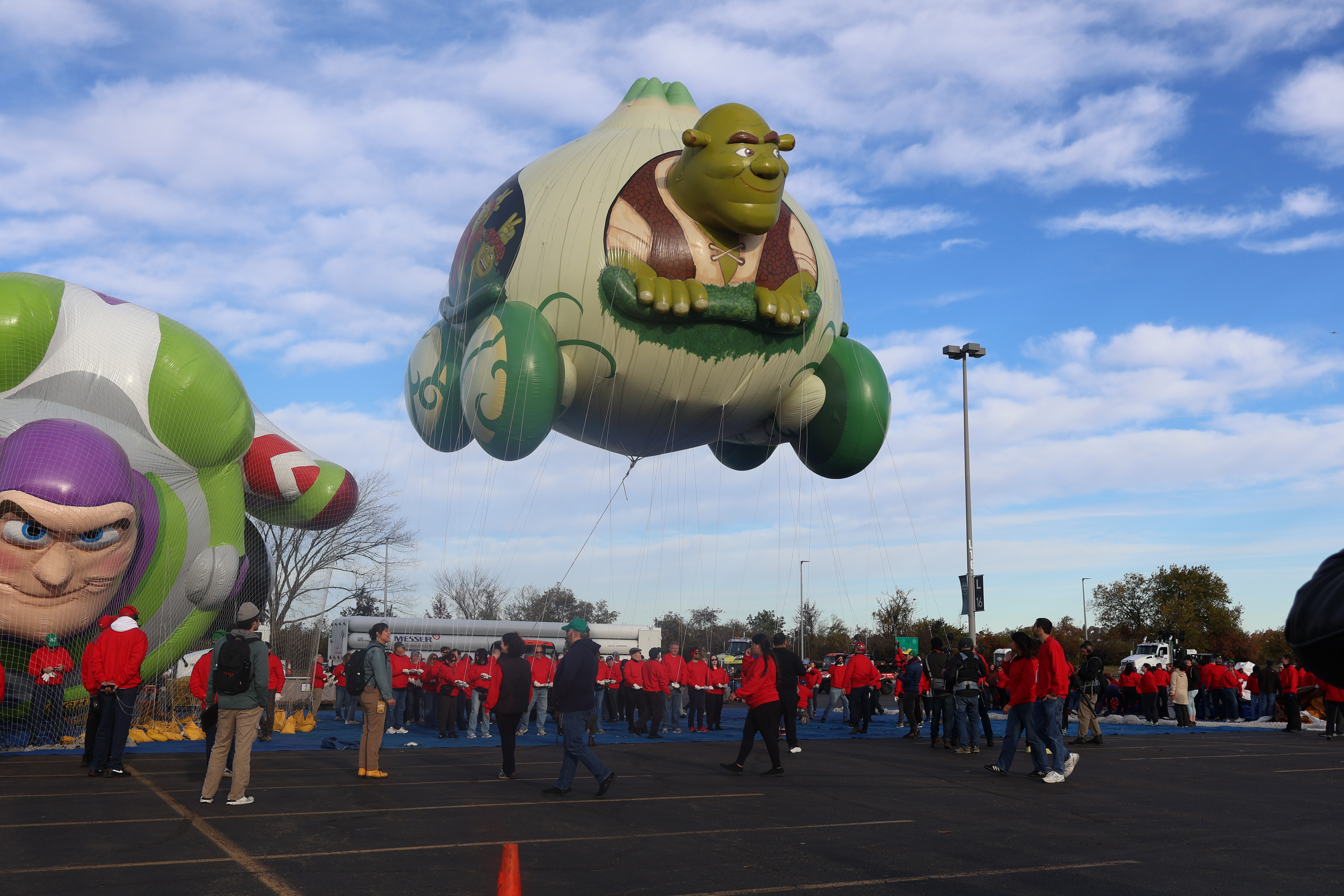 Buzz Lightyear, PAC-MAN among new Macy's Thanksgiving Day Parade balloons unveiled at Balloonfest 3 Shrek in his onion carriage joins the parade lineup.