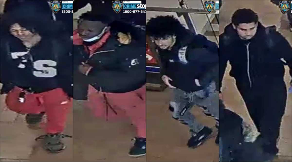 NYPD released these surveillance images of four men wanted in connection with a Nov. 1 assault in the Bronx’s Baychester section.