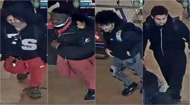 NYPD released these surveillance images of four men wanted in connection with a Nov. 1 assault in the Bronx’s Baychester section.