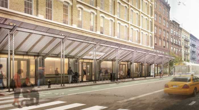 Shed happens: City reveals six modern sidewalk scaffolding designs to replace old green sheds 3 PAU’s Baseline Shed