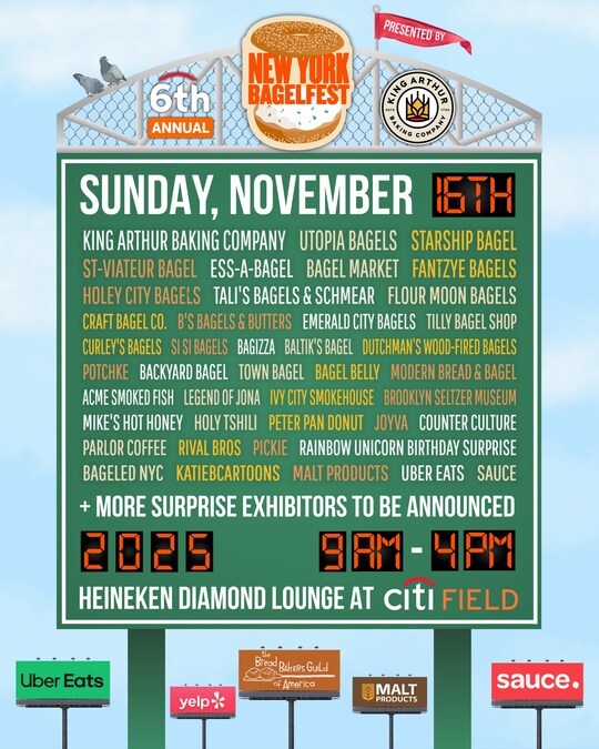 BagelFest is set to return to Citi Field this month 2 New York BagelFest 2025 Lineup