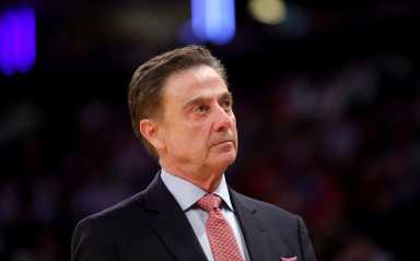 St. John's head coach Rick Pitino looking annoyed