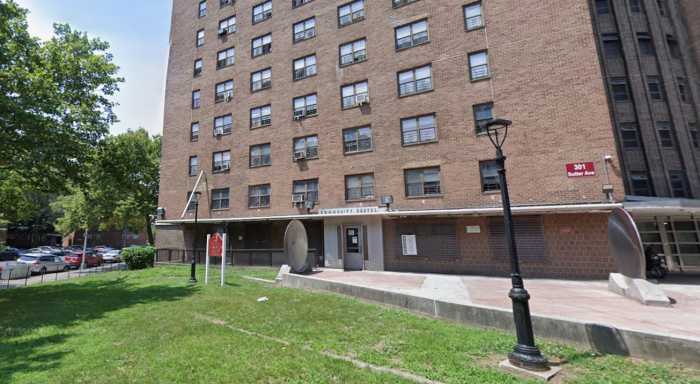 The Langston Hughes Houses in Brownsville, Brooklyn, where a 48-year-old man was fatally stabbed on Nov. 19