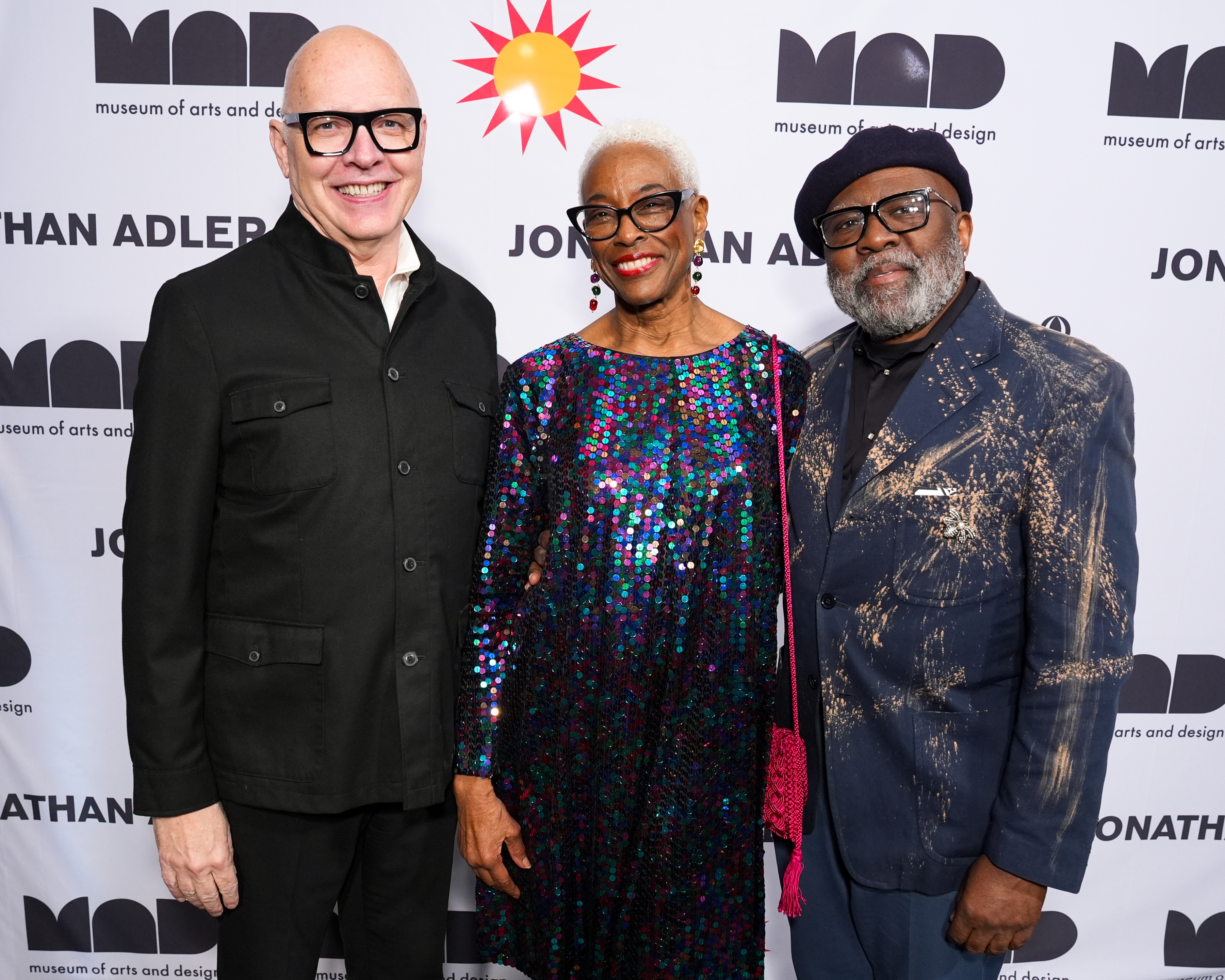 Annual MAD Ball honors Jonathan Adler's glimmering contributions to art 2 Tim Rodgers, Cheryl R. Riley and Jonathan Lucas attend MAD Ball 2025 at Museum of Arts and Design on October 29, 2025 in New York.