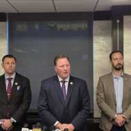 'We need to know who lied': Firefighters' union demands answers after 68 boxes related to 9/11 toxins discovered in city agency facility 6 FDNY-Uniformed Firefighters Association President Andrew Ansbro speaks to the media following the discovery of 68 boxes of documents related to 9/11-related toxins at a DEP facility last week. Photo by Shane O'Brien.