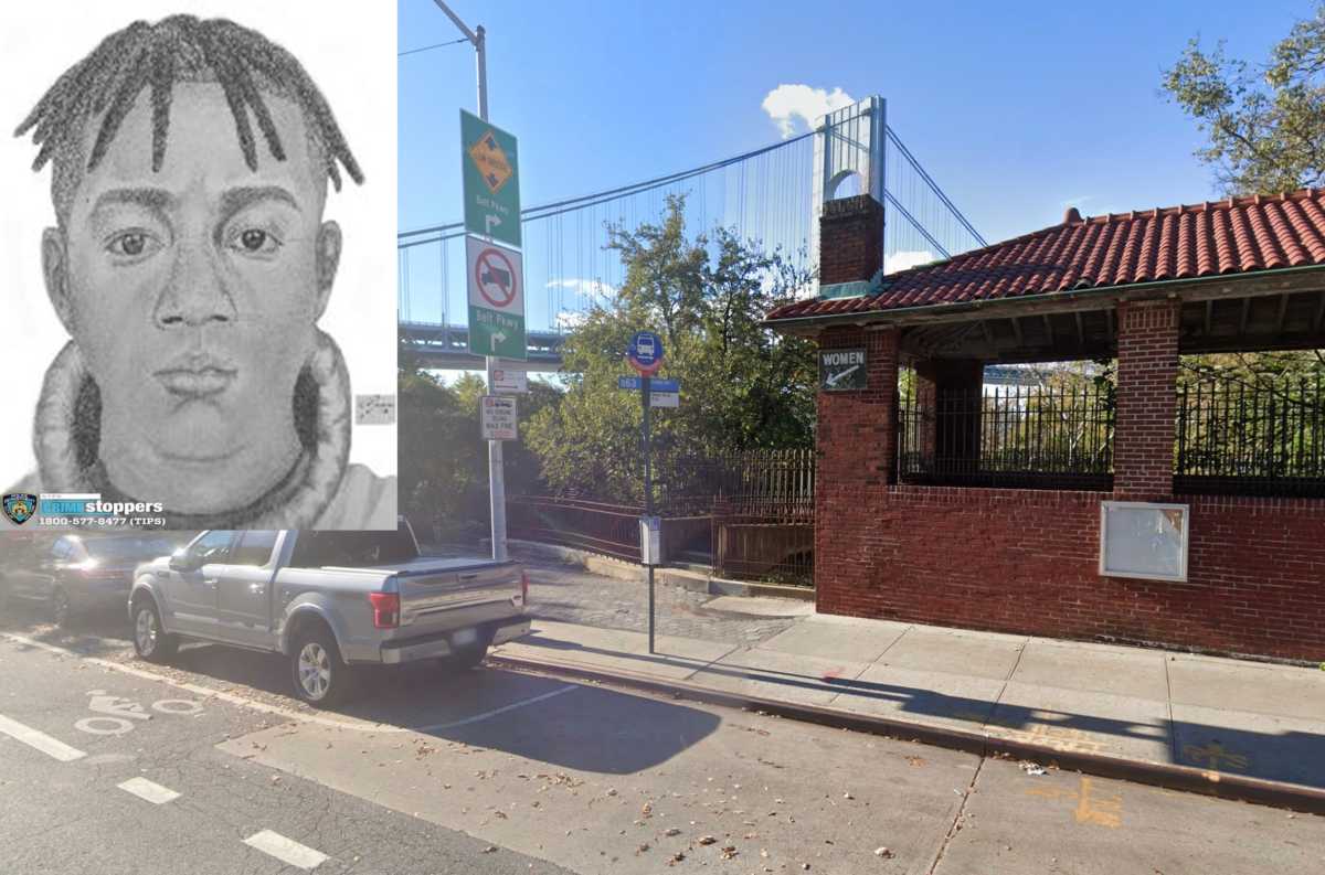 sketch of man wanted for rape on Brooklyn street near verrazzano bridge