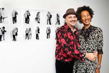 Drag Queens of New York author Julian Fleisher with photographer Brooke Williams