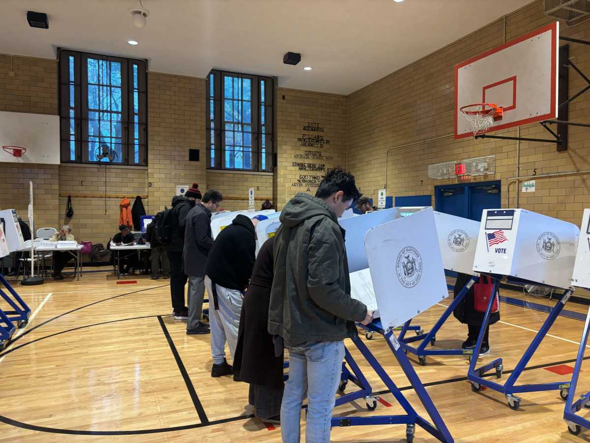 New Yorkers voting on election day on the Upper West Side