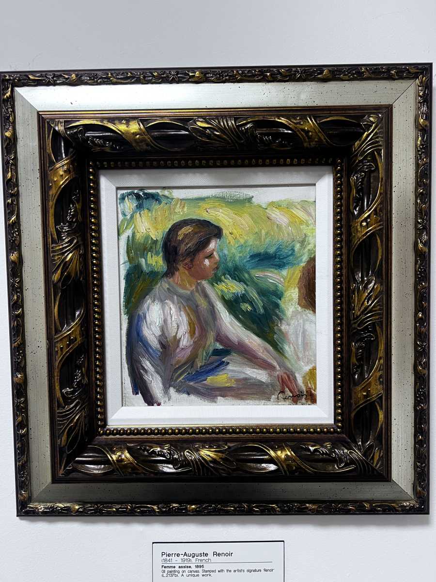 Pierre-Auguste Renoir, a custodian of the human heart, has select works on display in Soho 2 Femme Assise (Seated Woman) by Pierre-Auguste Renoir