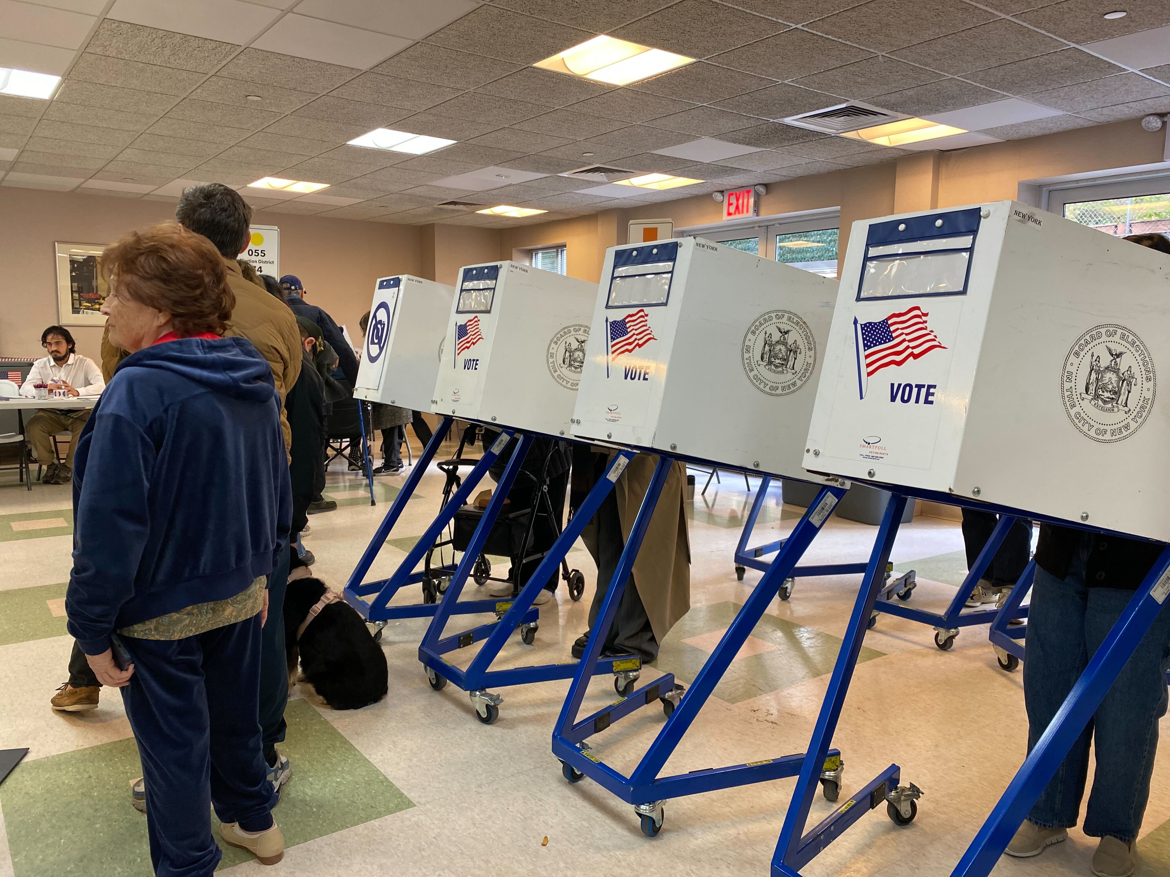 People voting in an election