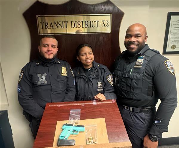 Subway cops in Brooklyn pursued and arrested a man they spotted brandishing a handgun inside a station during rush hour earlier this week, police sources said Wednesday.
