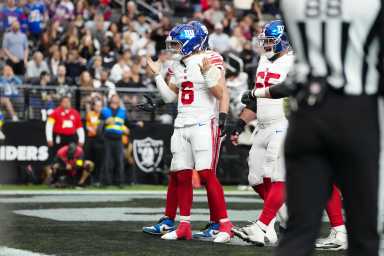 Jaxson Dart touchdown Giants Raiders