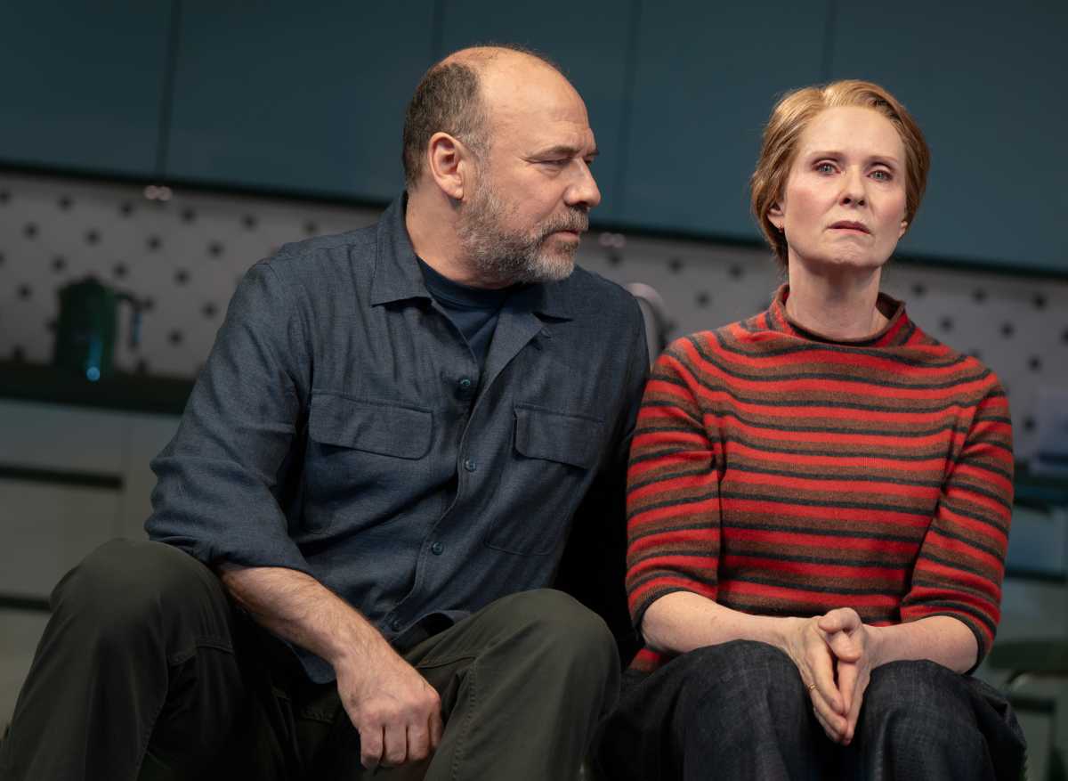 Danny Burstein and Cynthia Nixon in "Marjorie Prime" on Broadway.