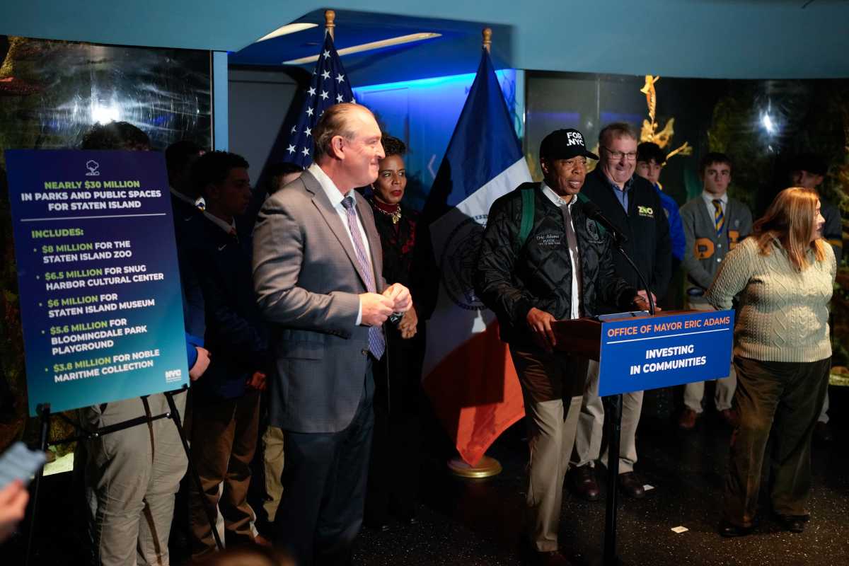 New York City Mayor Eric Adams and Staten Island Borough President Vito Fossella today announced that they have partnered to invest nearly $30 million of capital funding in three parks and public recreation projects on Staten Island.