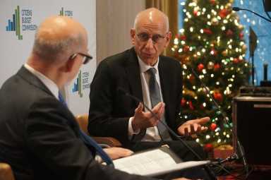 First Deputy Mayor-designate Dean Fuleihan speaking at breakfast about Mamdani administration