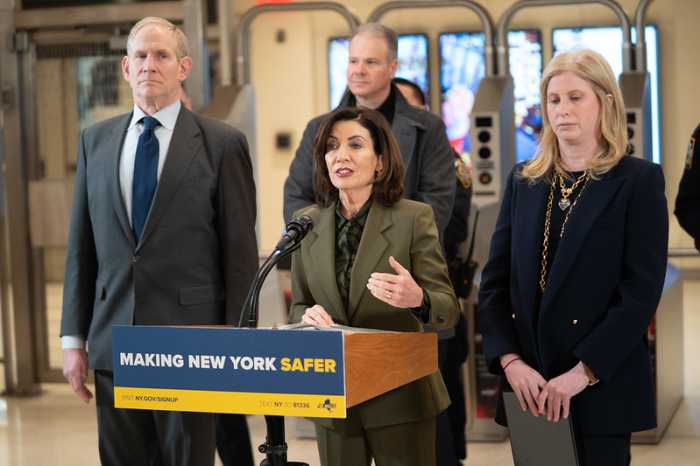 governor kathy hochul speaks about subway crime