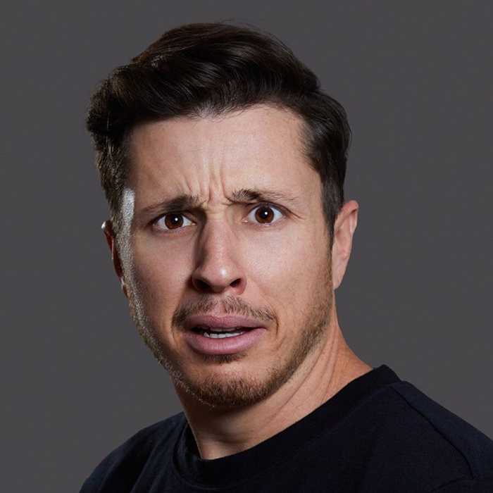 man wearing a black shirt