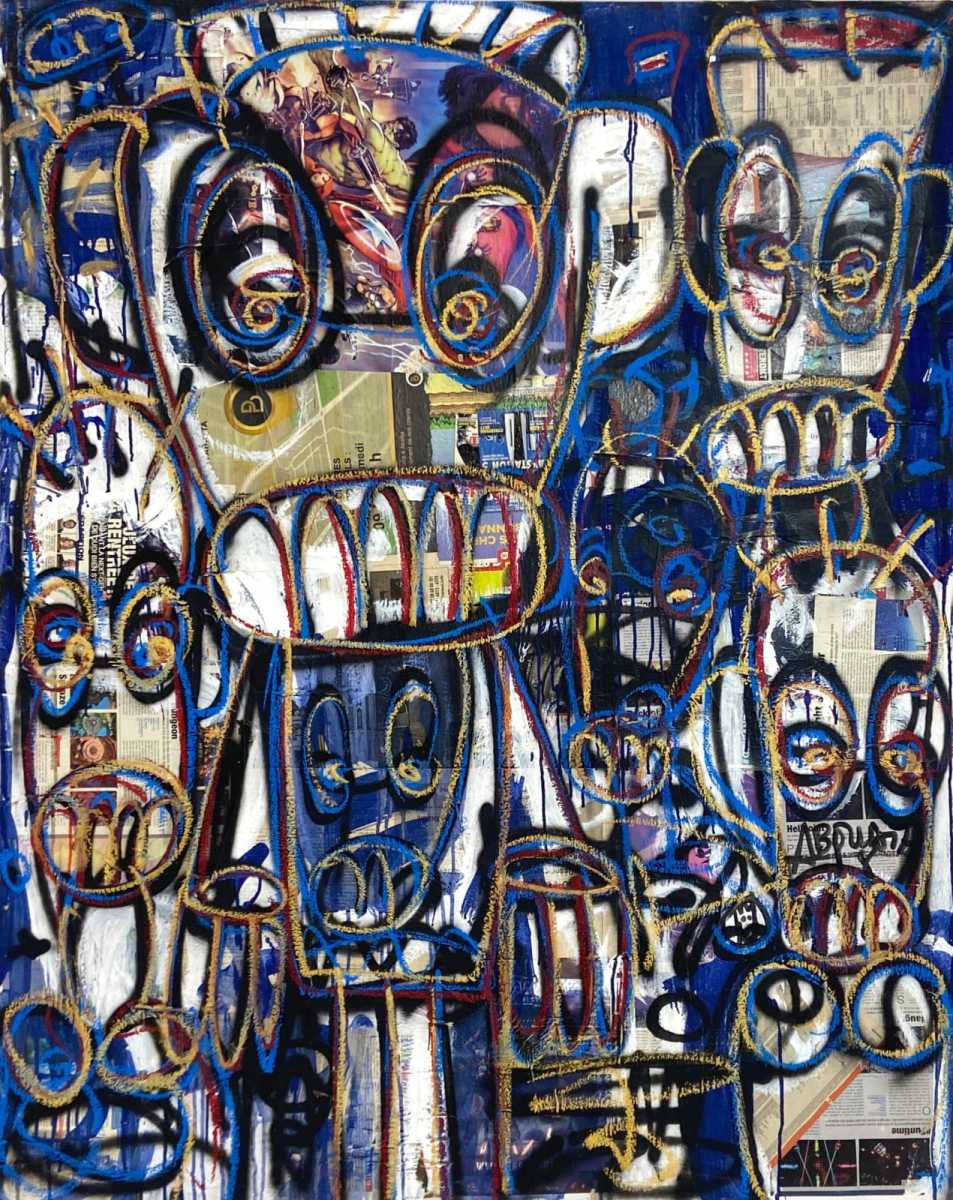 The visceral architect: Aboudia and the pulse, fury and exaltation of Africa 3 "La Fete du Jeunesse" (Youth Festival) by Aboudia