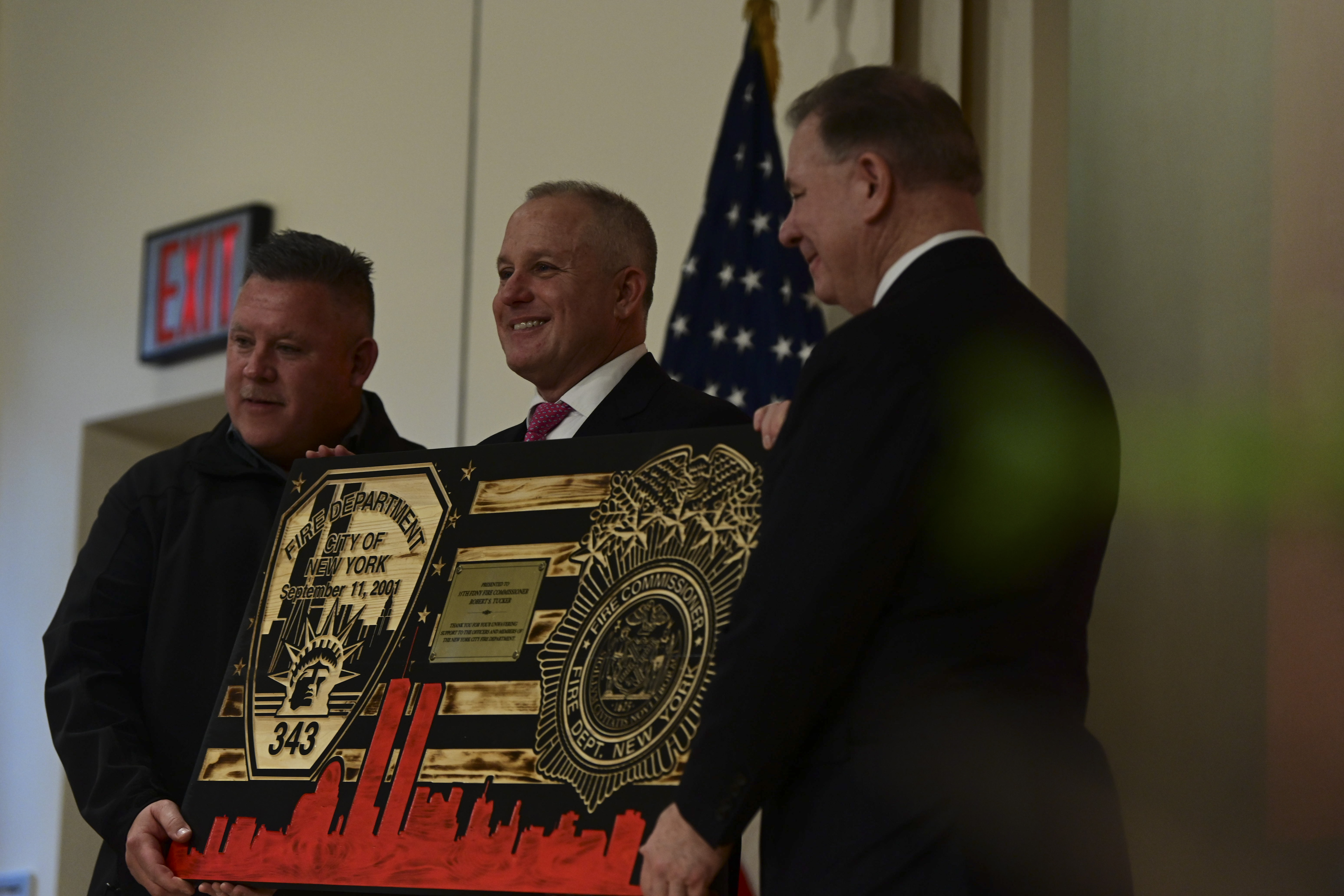 FDNY Commissioner Robert Tucker officially retired on Dec. 19 with a walkout ceremony.