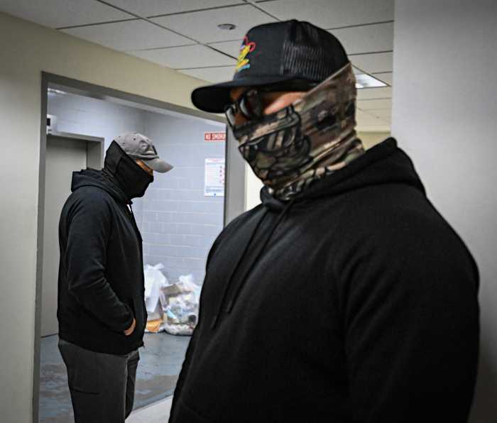 ICE agents in federal plaza in New York
