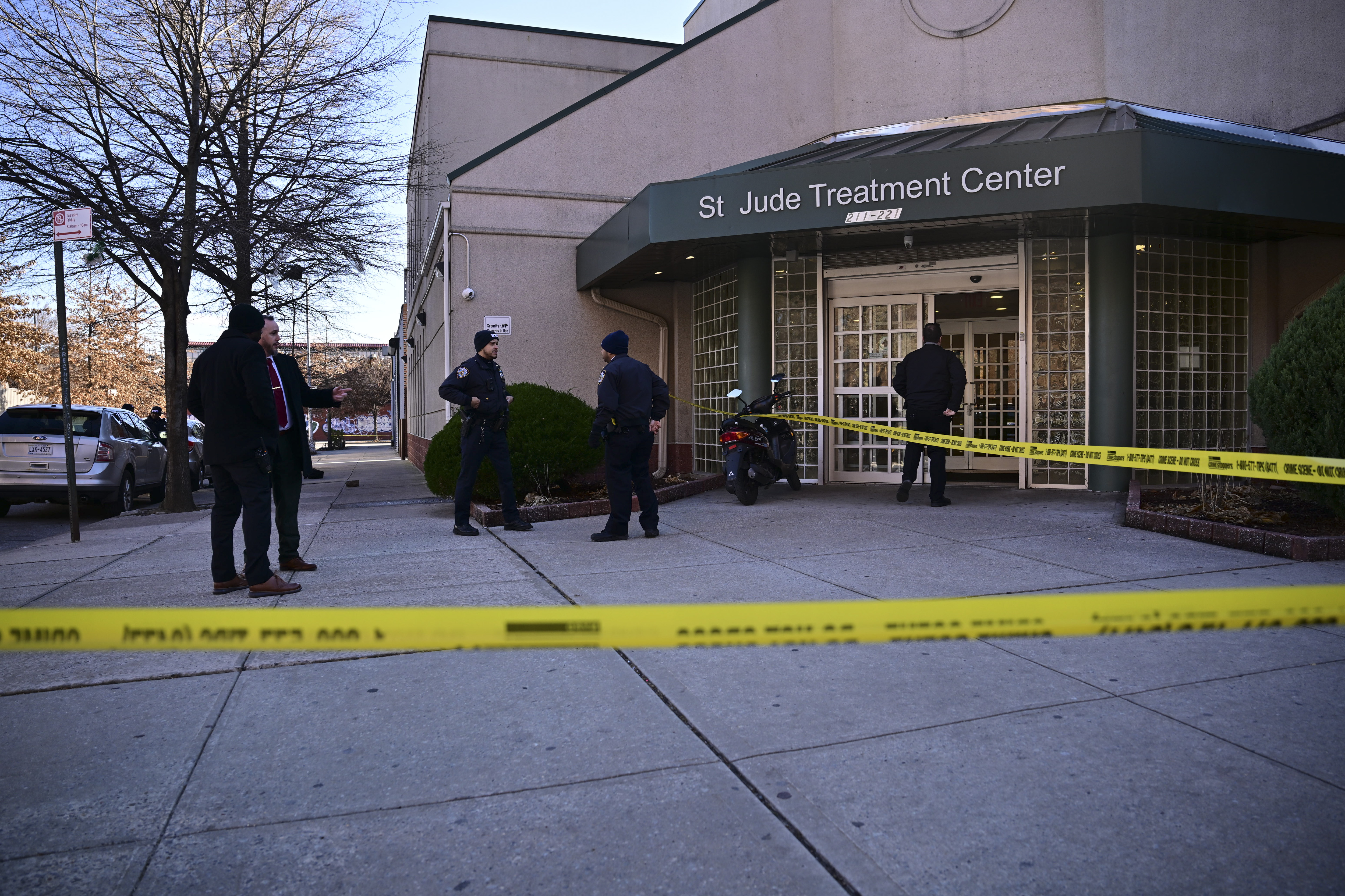 police at a crime scene in Brooklyn
