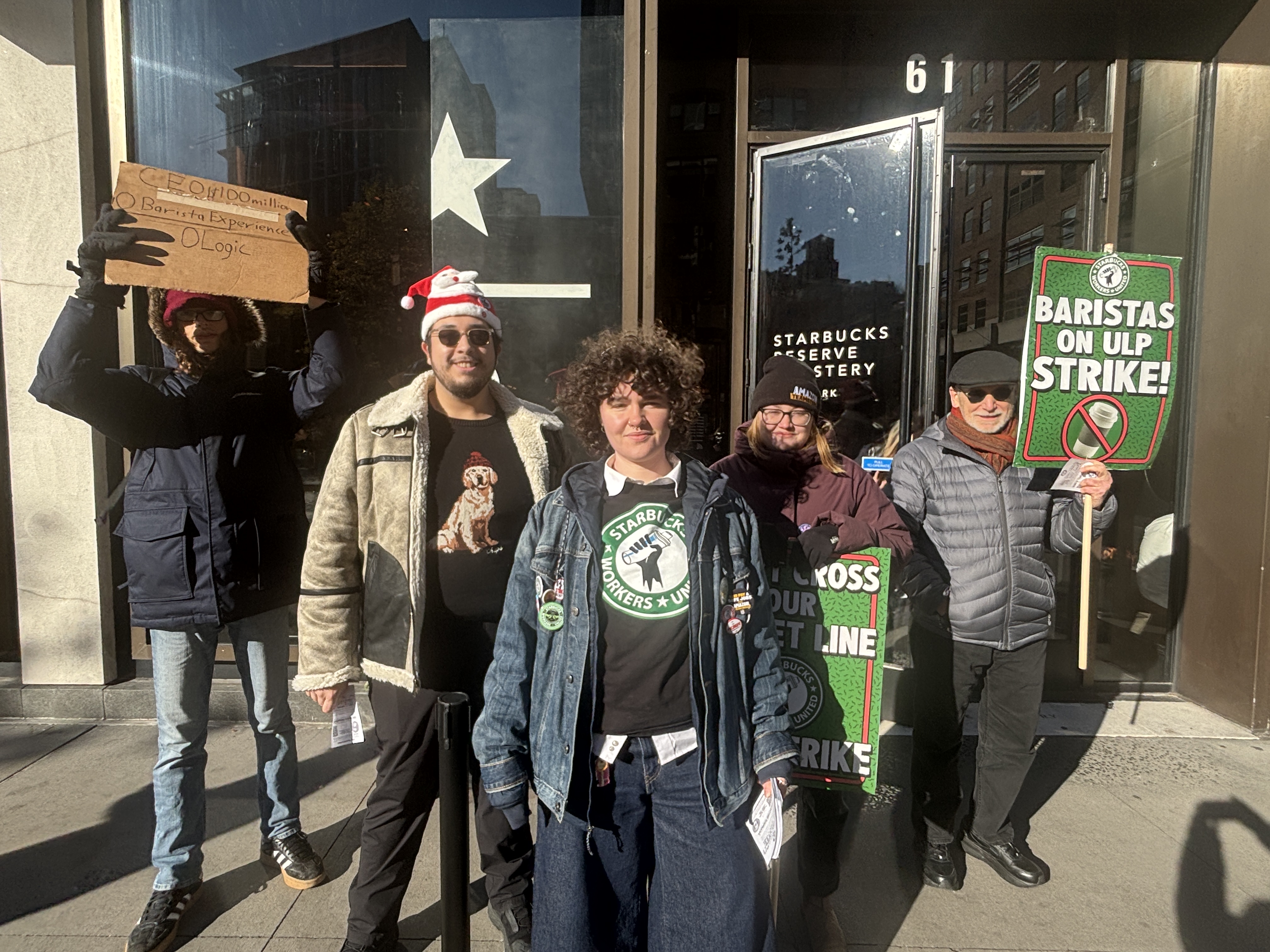 Starbucks baristas went on strike on Christmas Eve.