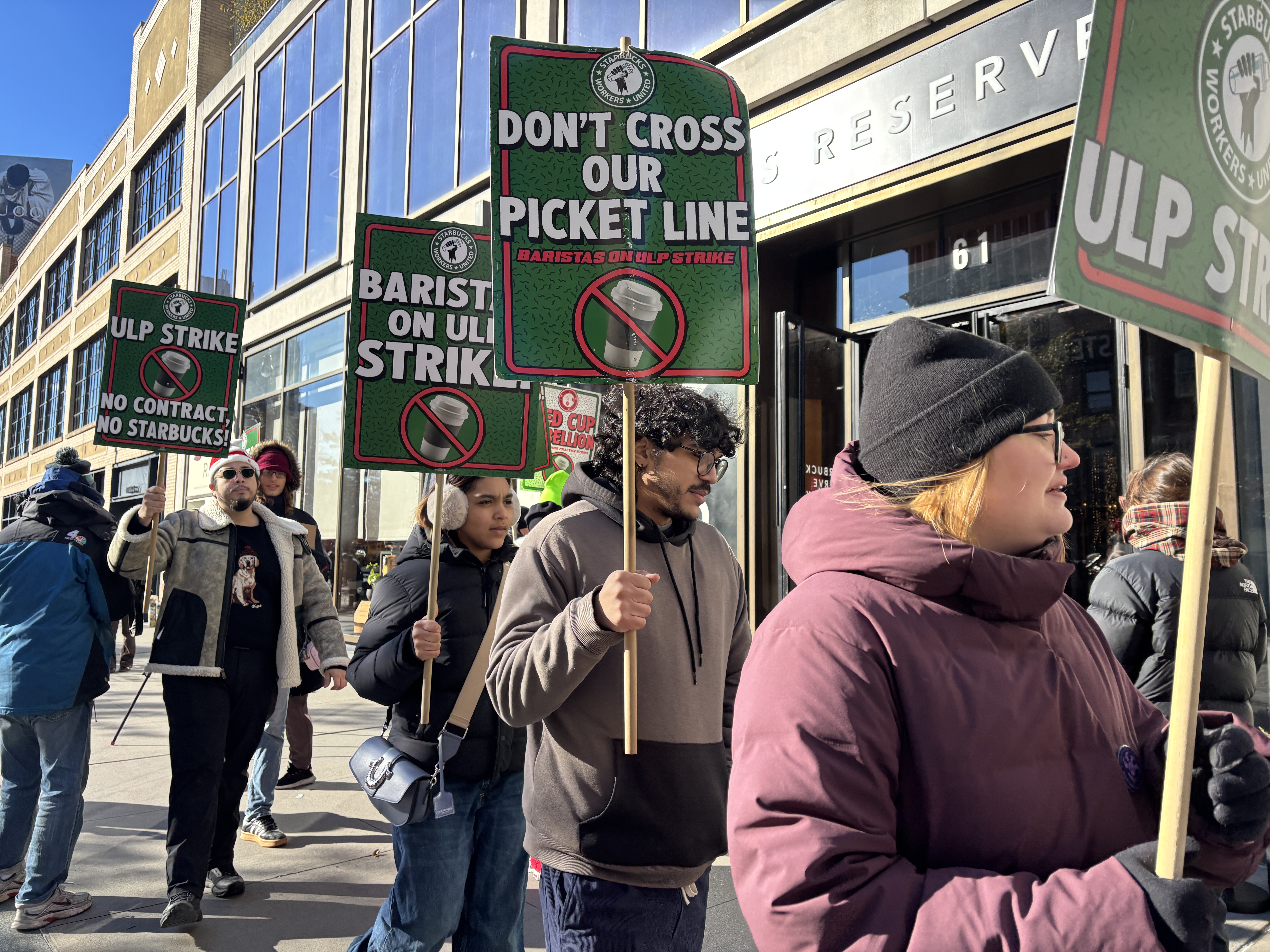 Starbucks baristas went on strike on Christmas Eve.