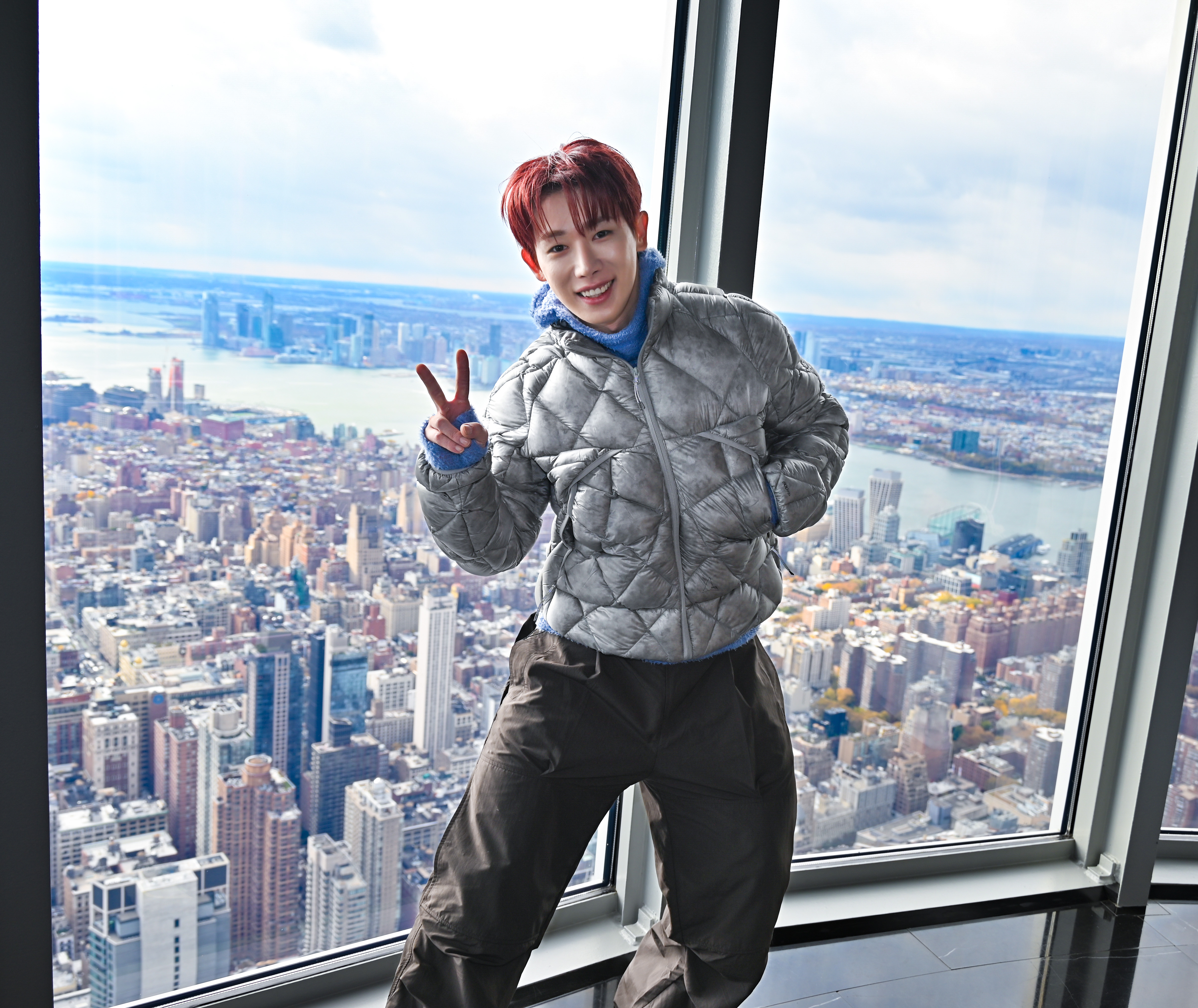 WONHO at the Empire State Building.