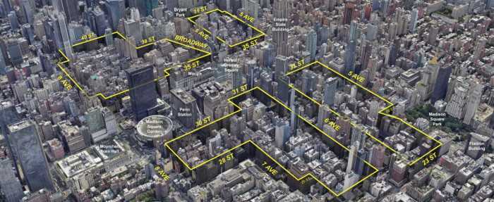Local group look to stall Midtown South Rezoning over environmental concerns 1 Aerial shot of Midtown Manhattan