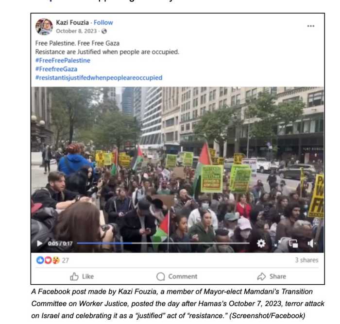 screen grab of a social media post