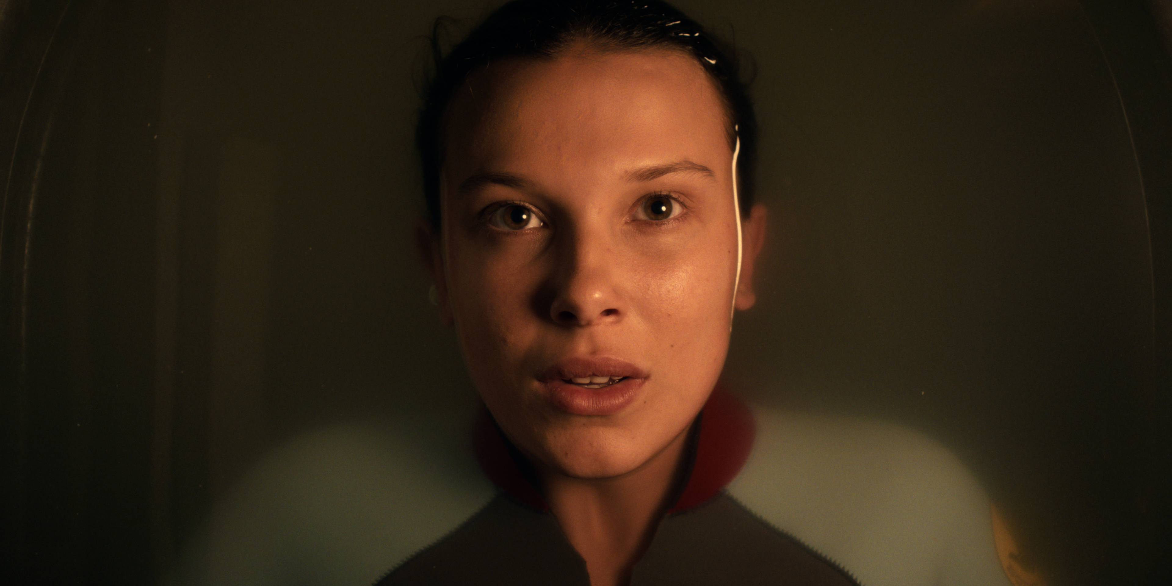 Millie Bobby Brown as Eleven in Stranger Things: Season 5. 