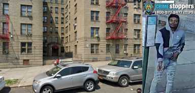 residential building in the Bronx and a person wearing sweatshirt