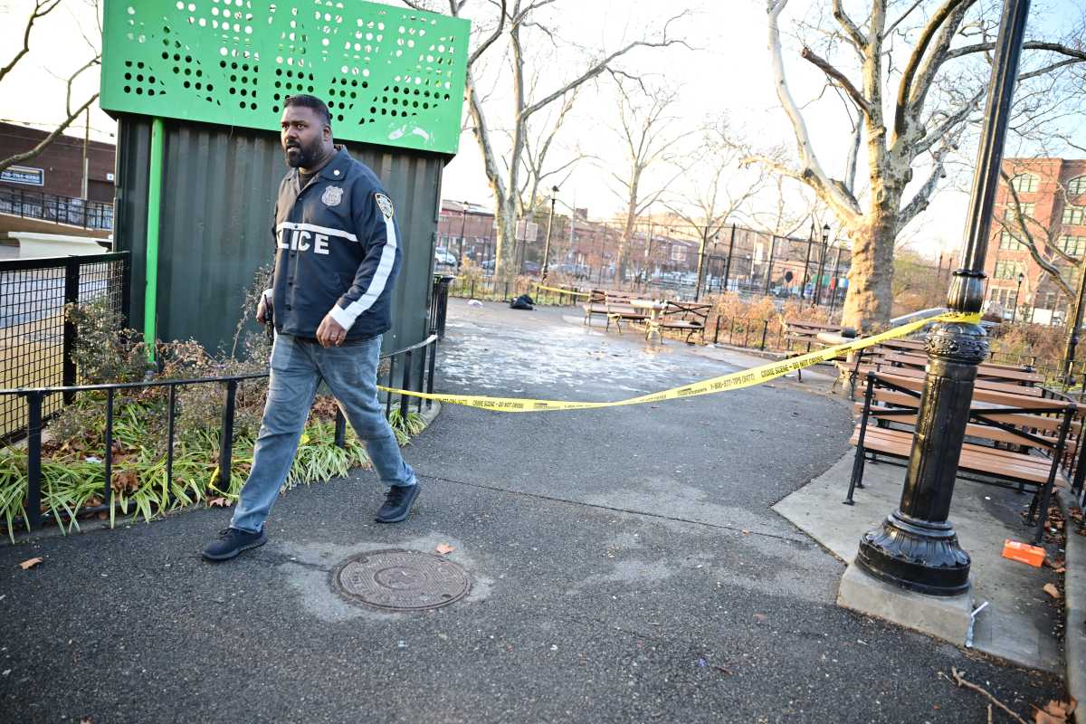 Police in Brooklyn canvass area where boy was stabbed