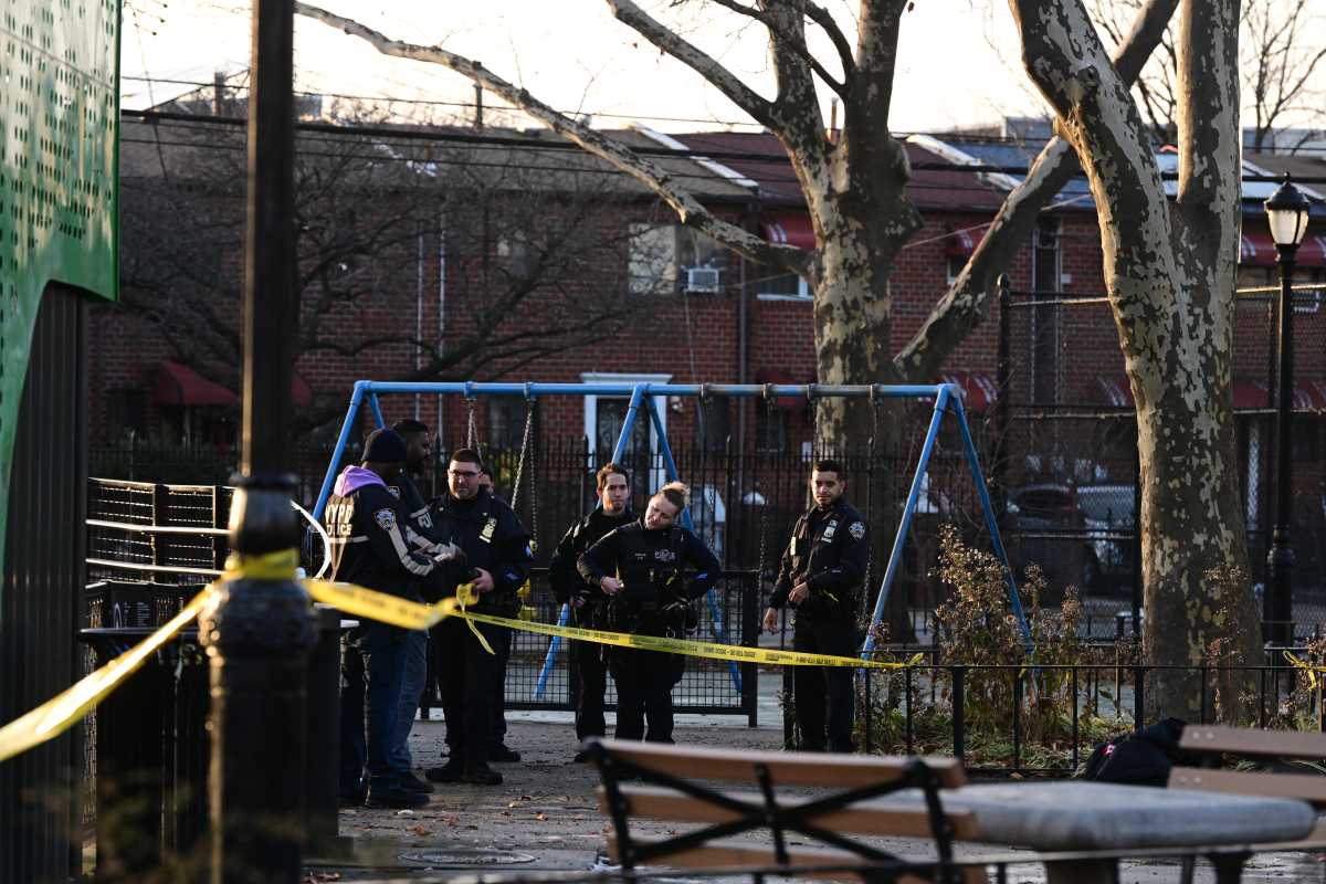 Police in Brooklyn canvass area where boy was stabbed