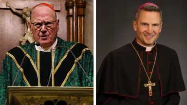 Cardinal Dolan with successor Bishop Ronald Hicks
