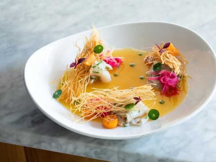 food on a white plate