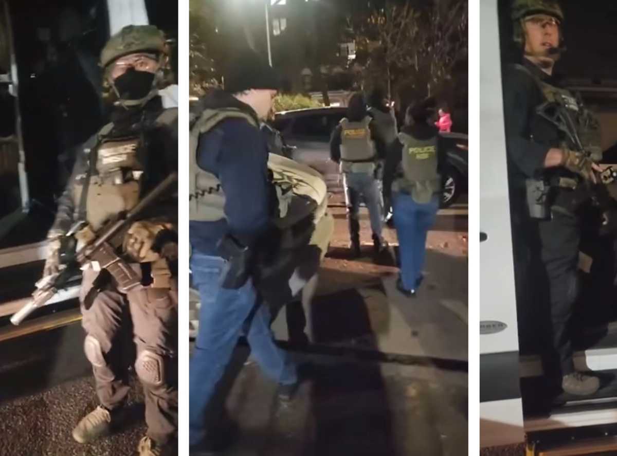 Heavily armed federal agents in combat gear descend upon Queens neighborhood in predawn raid that rattled residents | amNewYork