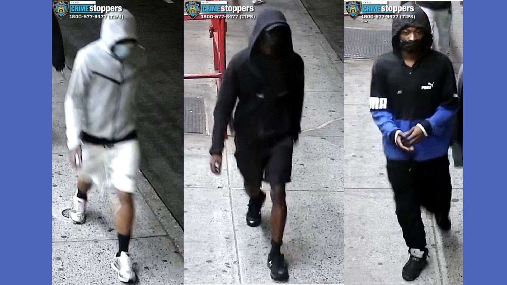 Three suspects are sought for shooting a man in Brooklyn back in October.