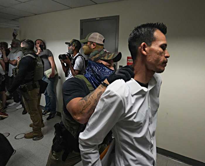 ICE agent in New York grabs immigrant by the neck