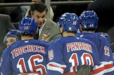 Mike Sullivan Rangers bench Panarin Trocheck