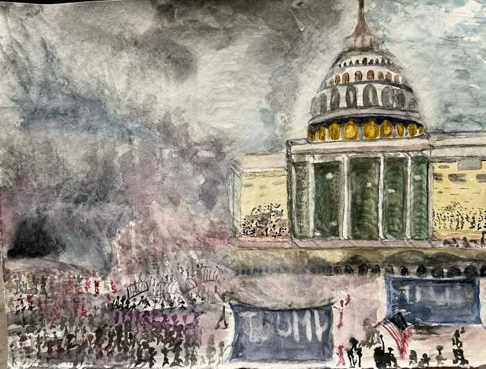 painting of the Capitol riots 