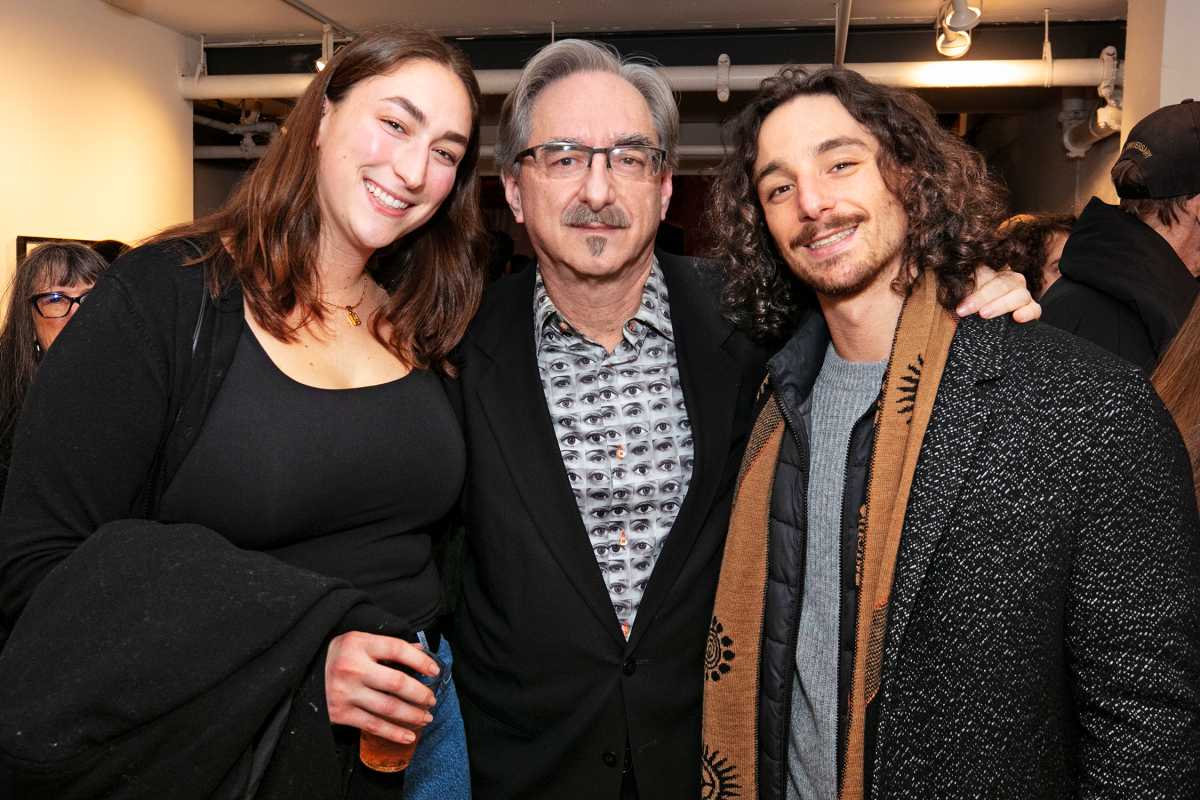 From overload to abstraction: How Bob Krasner finds calm in Times Square through his camera lens 4 Bob Krasner with Ava Krasner and Jesse Krasner at the opening of his show "Times Square at the Ki Smith Gallery