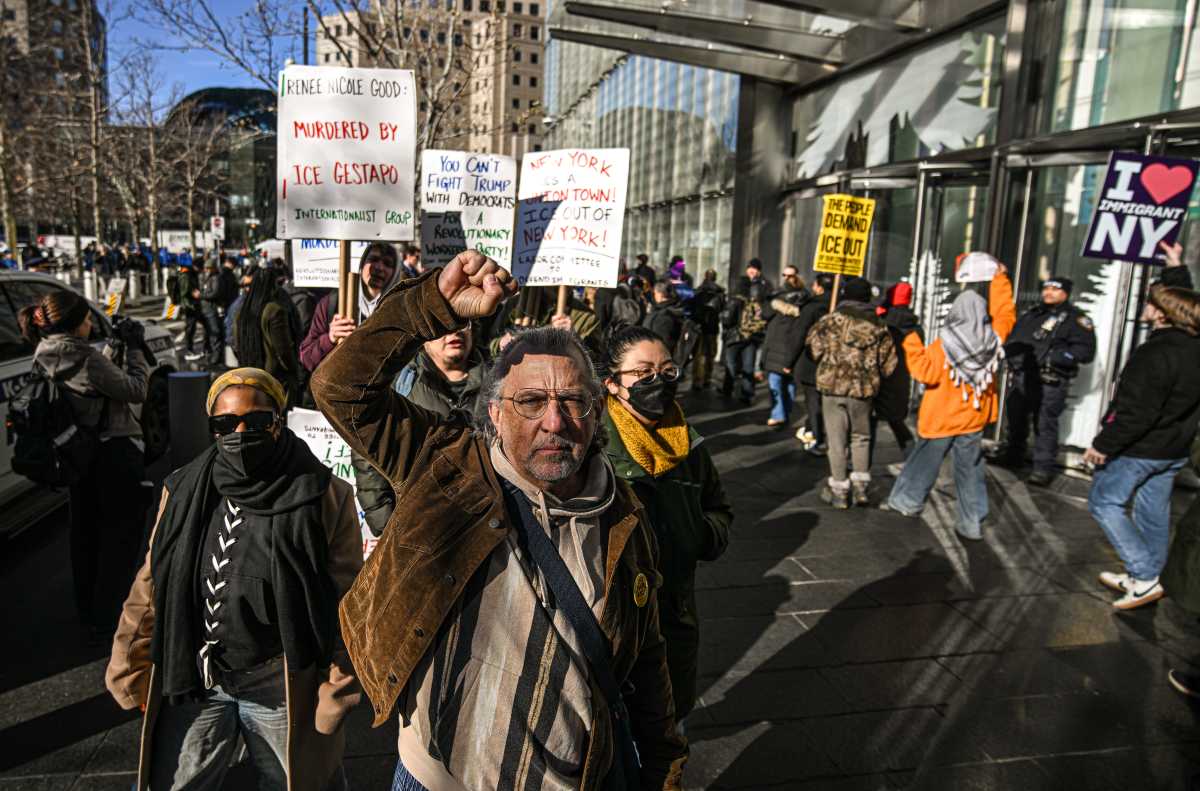 New Yorkers march against Kristi Noem at World Trade Center day after ICE agent killed Minneapolis woman 2