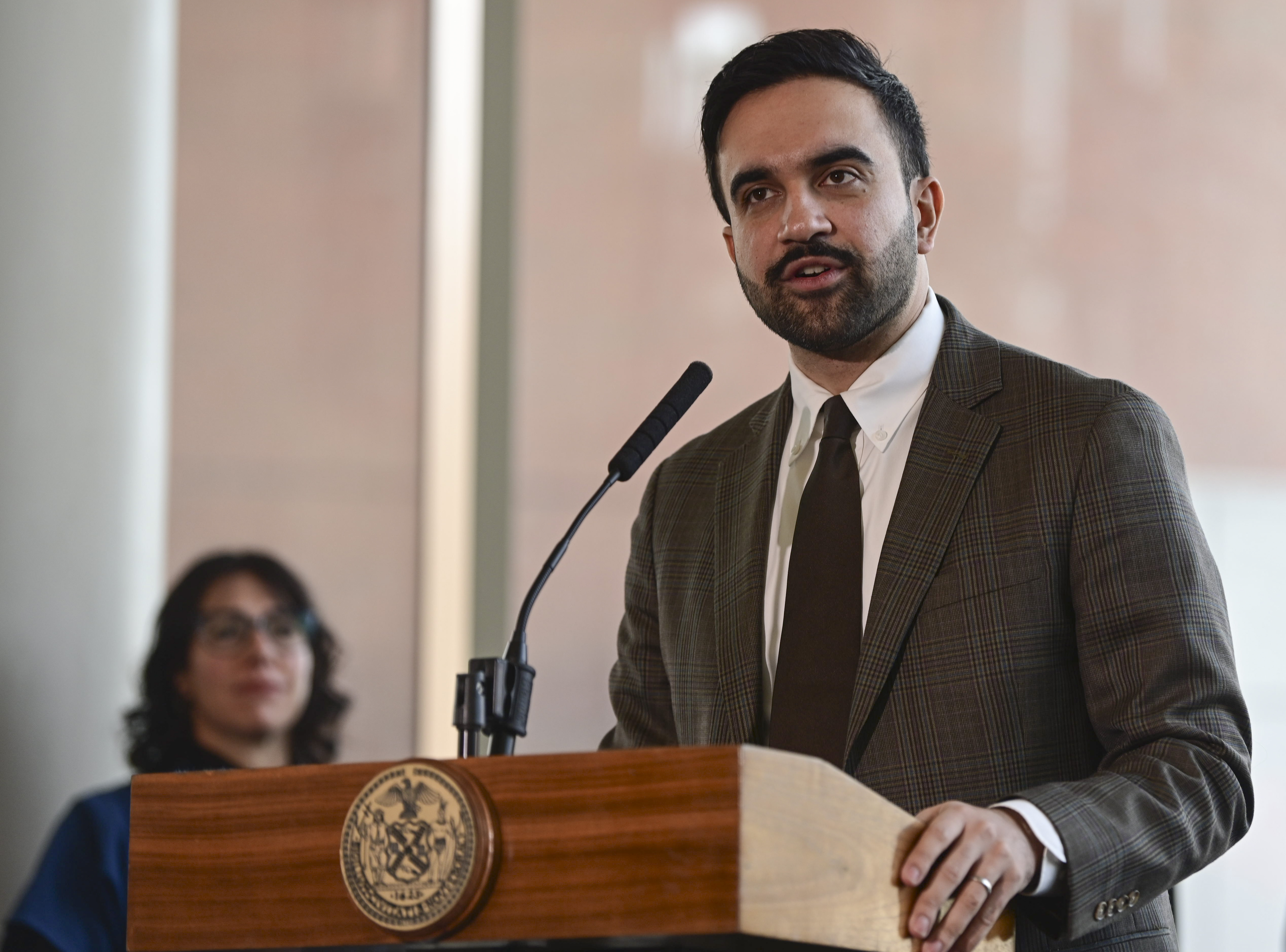 Mayor Zohran Mamdani speaking