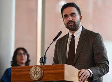 Mayor Zohran Mamdani speaking