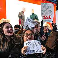 Midtown protest sees hundreds of seething New Yorkers march against ICE, Trump on anniversary of president's return to Oval Office 9 Protesters against ICE and Trump in Midtown